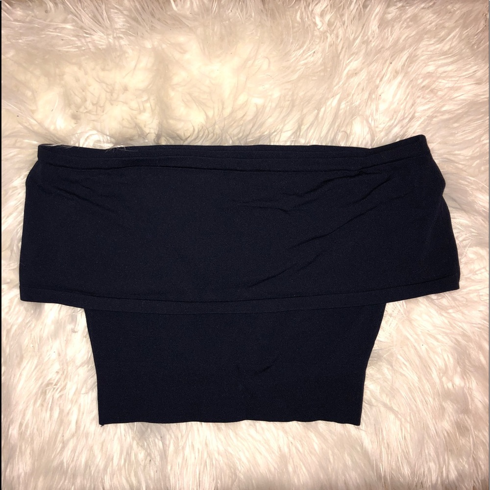 navy crop top